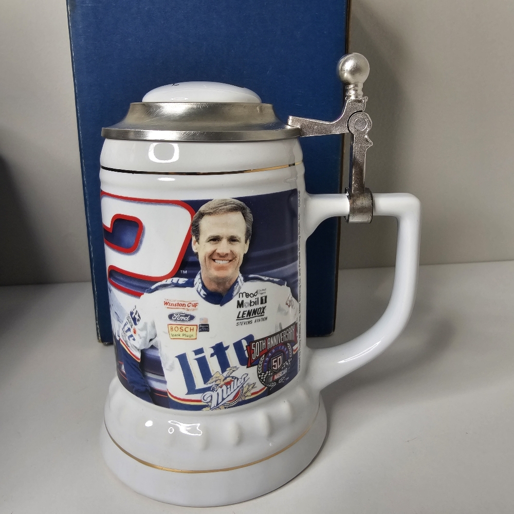 NASCAR Collectible Mug: Tribute to Rusty Wallace and Sponsors